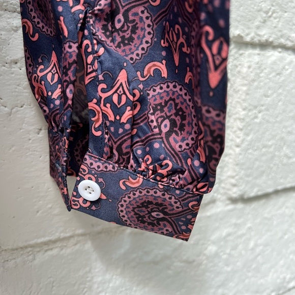 Misslook paisley like print long sleeve blouse — size small - Picture 5 of 7